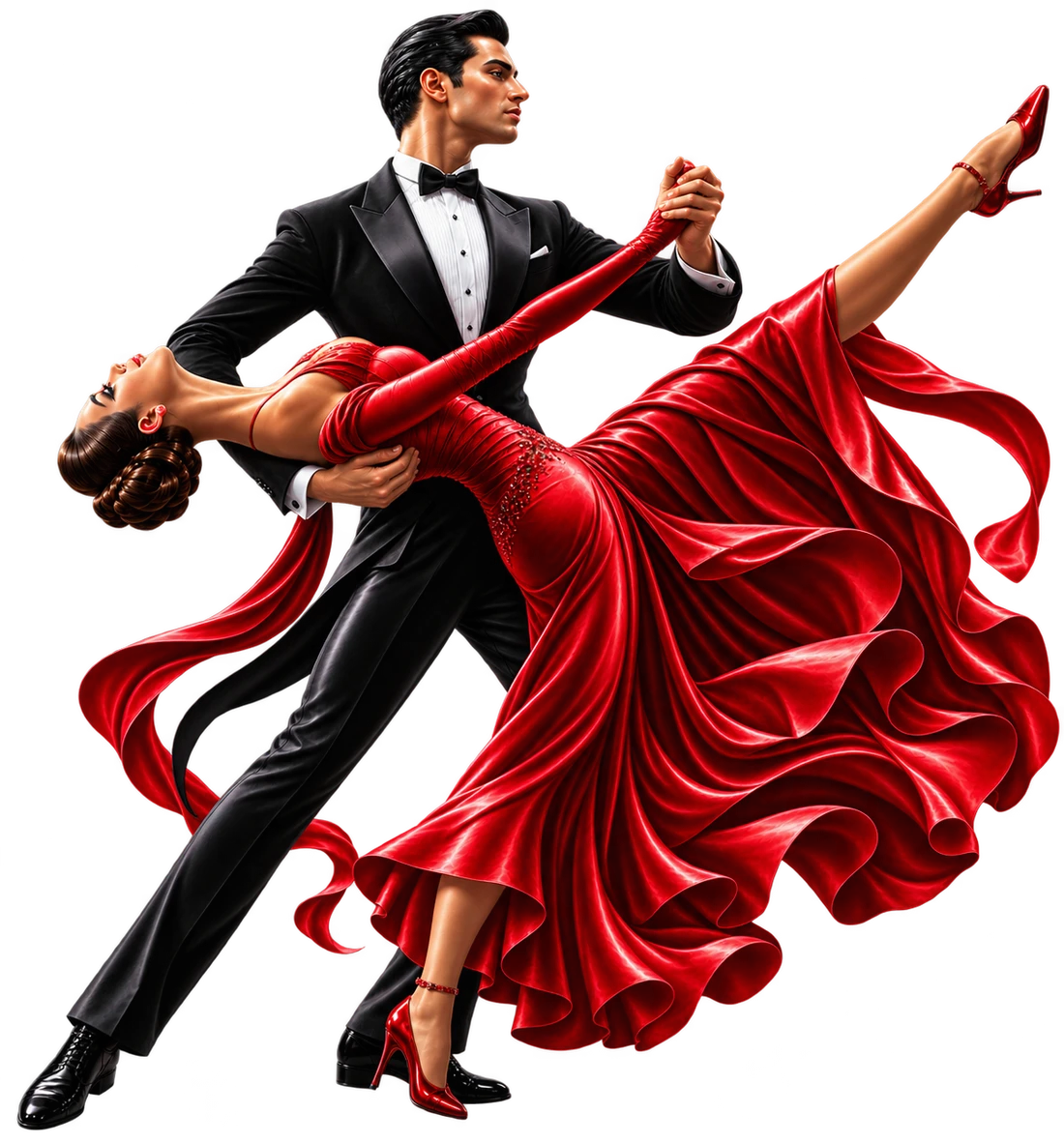 Танцова двойка PRO DANCE в динамична поза